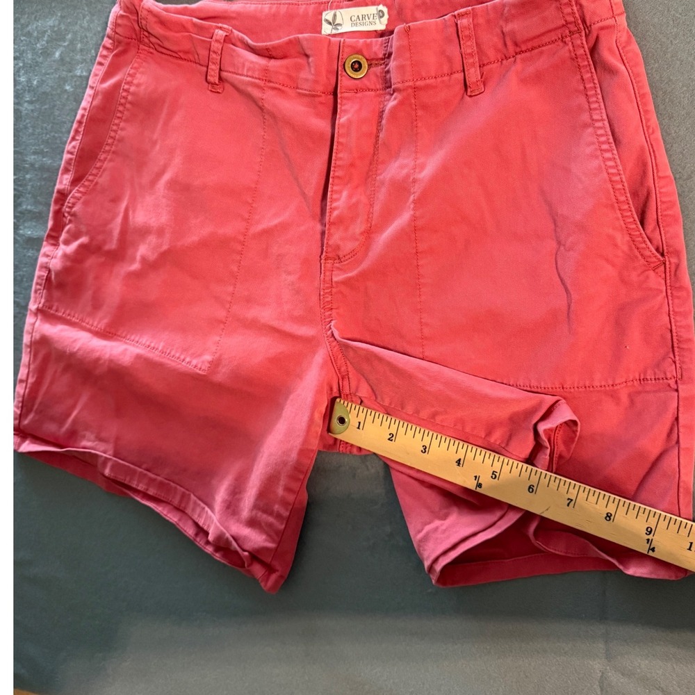 Carve Designs Womens Size 8 Coral Pink Organic Cotton Stretch Chino Shorts 5in